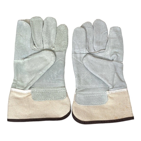 United Parcel Service Blue White Heavy Duty Rigger 5 Fingers Work Gloves - Picture 1 of 2
